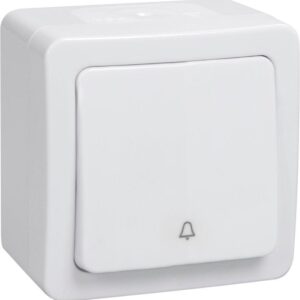 Выключатель кнопочный 1-кл. ОП Гермес Plus 10А IP54 ВСк20-1-0-ГПБ цвет клавиши: бел. бел. IEK EVMP13-K01-10-54-EC оптом купить цена