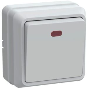 Выключатель 1-кл. ОП Октава 10А IP20 ВС20-1-1-ОБ с индикацией бел. IEK EVO11-K01-10-DC оптом купить цена