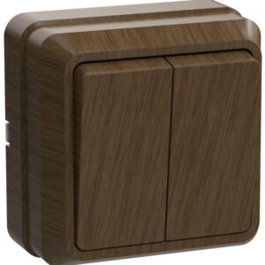 Выключатель 2-кл. ОП Октава 10А IP20 ВС20-2-0-ОД дуб IEK EVO20-K04-10-DC оптом купить цена