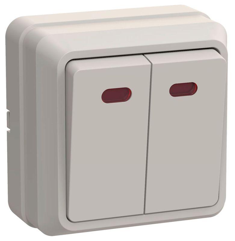 Выключатель 2-кл. ОП Октава 10А IP20 ВС20-2-1-ОКм с индикацией крем. IEK EVO21-K33-10-DC купить оптом выгодно Выключатель 2-кл. ОП Октава 10А IP20 ВС20-2-1-ОКм с индикацией крем. IEK EVO21-K33-10-DC оптом купить цена