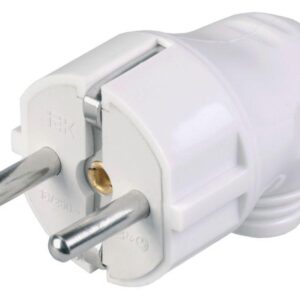 Вилка угловая ВПу11-01-Ст разборная с заземл. 16А бел. IEK EVP11-16-01-K01 оптом купить цена