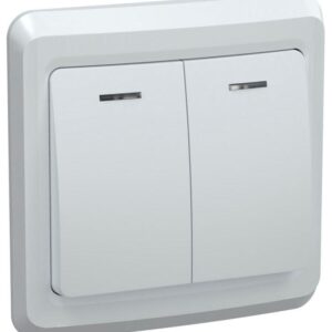 Выключатель 2-кл. СП Вега 10А IP20 ВС10-2-1-ВБ с индикацией бел. IEK EVV21-K01-10-DM оптом купить цена