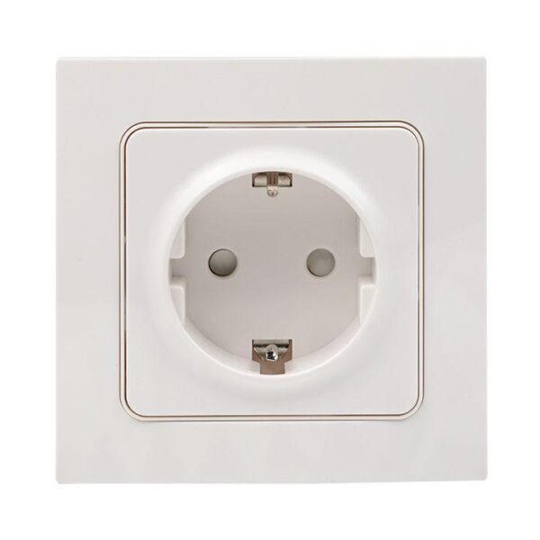 Розетка 1-м СП Стокгольм 16А IP20 с заземл. защ. шторки бел. PROxima EKF EXR16-028-10 оптом купить цена