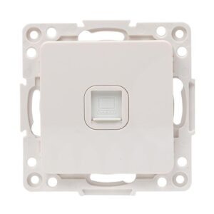 Розетка компьютерная 1-м Стокгольм RJ45 механизм бел. PROxima EKF EYK01-035-10 оптом купить цена
