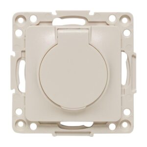 Розетка 1-м СП Стокгольм 16А IP44 с заземл.защ. шторки с крышкой механизм бел. PROxima EKF EYR16-028-10-44 оптом купить цена