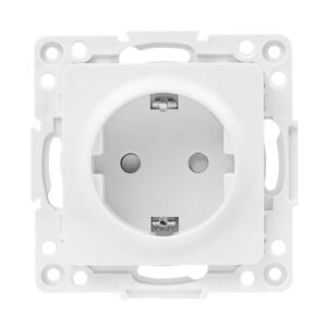 Розетка 1-м СП Стокгольм 16А IP20 с заземл. защ. шторки механизм бел. PROxima EKF EYR16-028-10 оптом купить цена