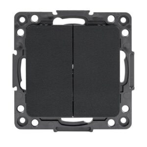 Переключатель проходной 2-кл. Стокгольм 10А винтов. клеммы механизм черн. PROxima EKF EZV10-027-20 оптом купить цена