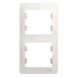 Рамка 2-м Glossa вертикал. бел. SE GSL000106 оптом купить цена