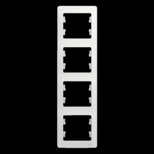 Рамка 4-м Glossa вертикал. бел. SE GSL000108 оптом купить цена