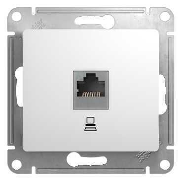 Розетка компьютерная 1-м СП Glossa RJ45 кат.5E механизм бел. SE GSL000181K купить оптом выгодно Розетка компьютерная 1-м СП Glossa RJ45 кат.5E механизм бел. SE GSL000181K оптом купить цена