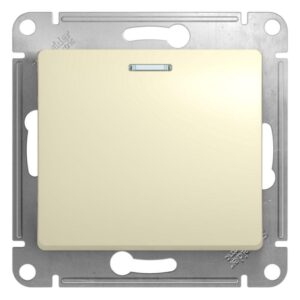 Выключатель 1-кл. СП Glossa 10А IP20 (сх. 1а) 10AX с подсветкой механизм беж. SE GSL000213 оптом купить цена