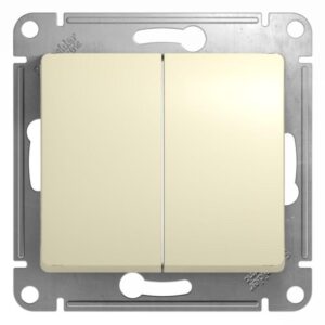 Выключатель 2-кл. СП Glossa 10А IP20 (сх. 5) 10AX механизм беж. SE GSL000251 оптом купить цена