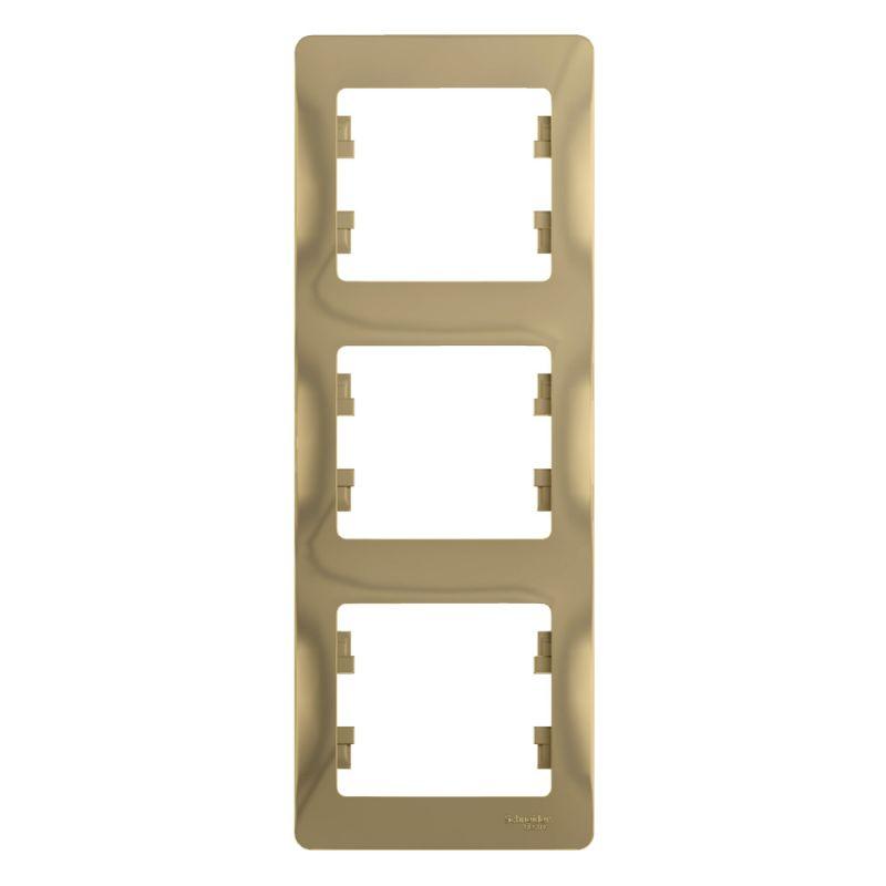 Рамка 3-м Glossa вертикал. титан SE GSL000407 купить оптом выгодно Рамка 3-м Glossa вертикал. титан SE GSL000407 оптом купить цена