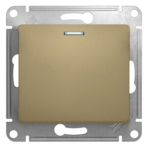 Выключатель 1-кл. СП Glossa 10А IP20 (сх. 1а) 10AX с подсветкой механизм титан SE GSL000413 оптом купить цена