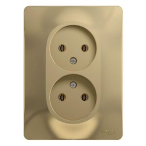 Розетка 2-м СП Glossa 16А IP20 без заземл. в сборе титан SE GSL000420 оптом купить цена