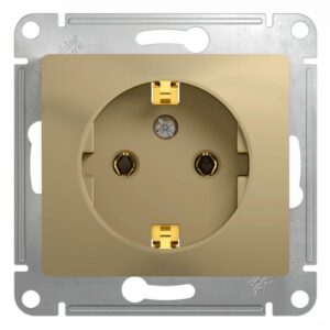 Розетка 1-м СП Glossa 16А IP20 с заземл. механизм титан SE GSL000443 оптом купить цена