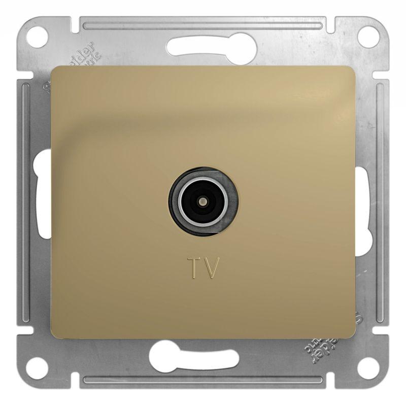 Розетка телевизионная TV Glossa коннектор механизм титан SE GSL000493 купить оптом выгодно Розетка телевизионная TV Glossa коннектор механизм титан SE GSL000493 оптом купить цена