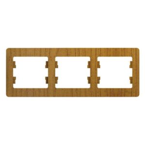 Рамка 3-м Glossa горизонт. дер. дуб SE GSL000503 оптом купить цена