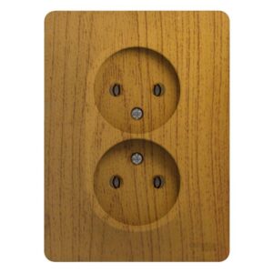 Розетка 2-м СП Glossa 16А IP20 без заземл. в сборе дерево дуб SE GSL000520 оптом купить цена