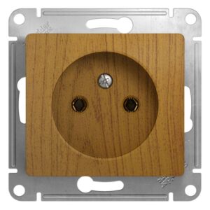 Розетка 1-м СП Glossa 16А IP20 без заземл. механизм дерево дуб SE GSL000541 оптом купить цена