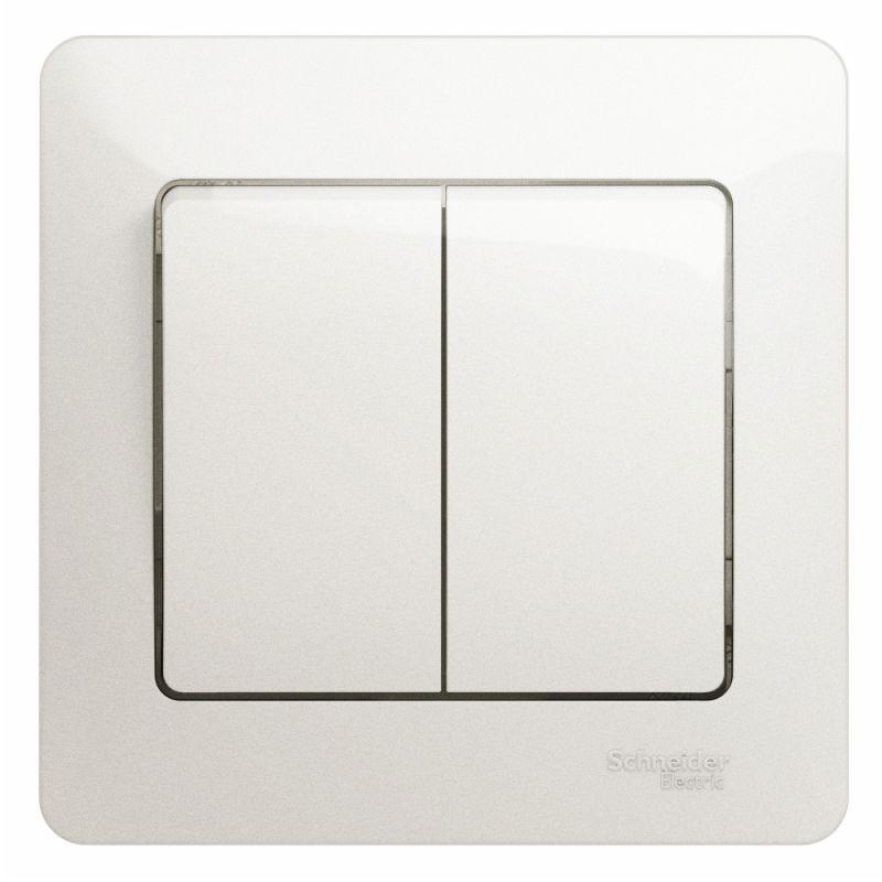 Выключатель 2-кл. СП Glossa 10А IP20 (сх. 5) 10AX в сборе перламутр. SE GSL000652 купить оптом выгодно Выключатель 2-кл. СП Glossa 10А IP20 (сх. 5) 10AX в сборе перламутр. SE GSL000652 оптом купить цена