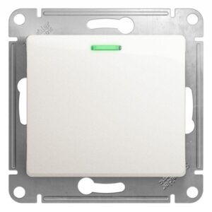 Переключатель проходной 1-кл. СП Glossa 10А IP20 (сх. 6а) 10AX с подсветкой механизм перламутр. SE GSL000663 оптом купить цена