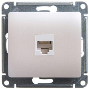 Розетка компьютерная 1-м Glossa RJ45 кат.5E механизм перламутр. SE GSL000681K оптом купить цена