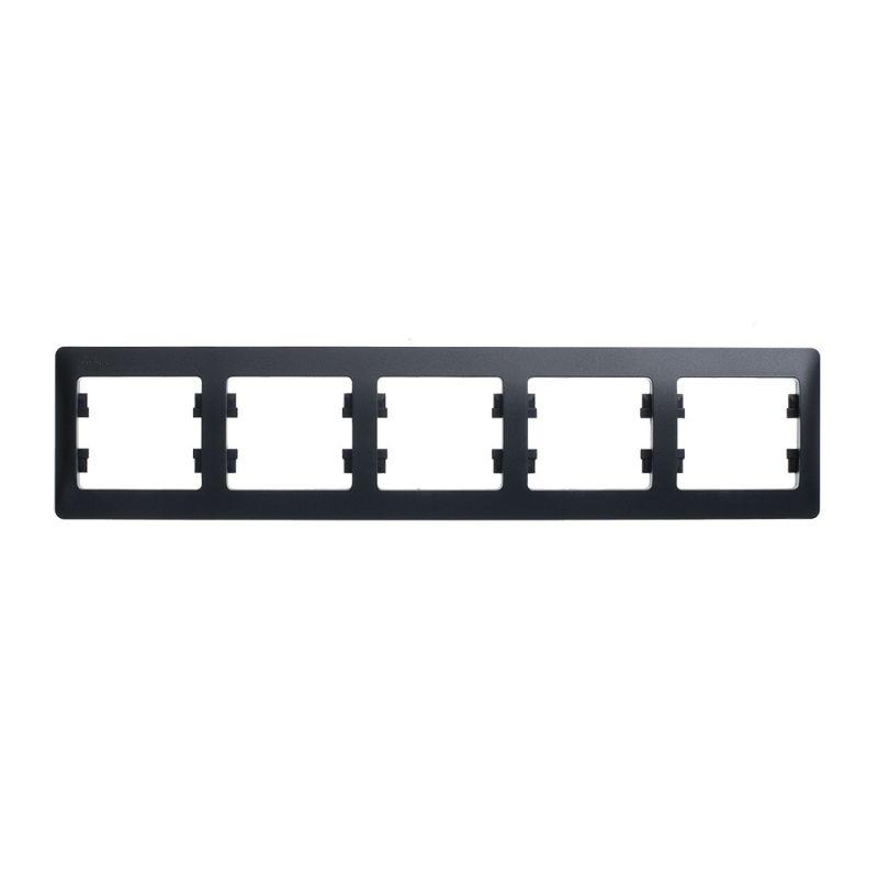 Рамка 5-м Glossa горизонт. антрацит SE GSL000705 купить оптом выгодно Рамка 5-м Glossa горизонт. антрацит SE GSL000705 оптом купить цена