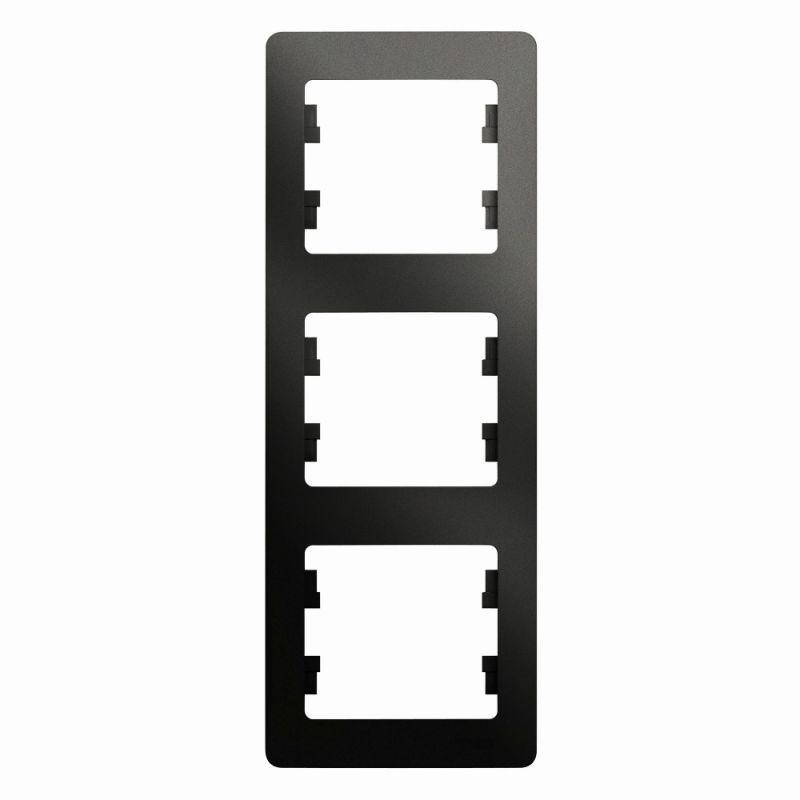 Рамка 3-м Glossa вертикал. антрацит SE GSL000707 купить оптом выгодно Рамка 3-м Glossa вертикал. антрацит SE GSL000707 оптом купить цена