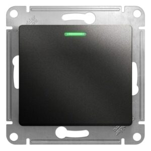 Выключатель 1-кл. СП Glossa 10А IP20 (сх. 1а) 10AX с подсветкой механизм антрацит SE GSL000713 оптом купить цена