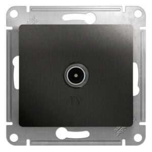 Розетка телевизионная оконечная TV Glossa 1дБ механизм антрацит SE GSL000791 оптом купить цена