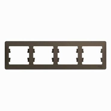 Рамка 4-м Glossa горизонт. шоколад SE GSL000804 купить оптом выгодно Рамка 4-м Glossa горизонт. шоколад SE GSL000804 оптом купить цена