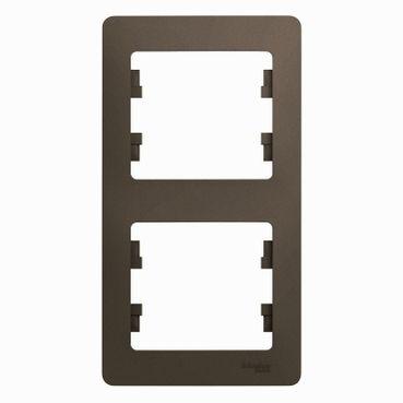 Рамка 2-м Glossa вертикал. шоколад SE GSL000806 купить оптом выгодно Рамка 2-м Glossa вертикал. шоколад SE GSL000806 оптом купить цена