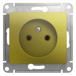 Розетка 1-м СП Glossa 16А IP20 250В без заземл. механизм фисташк. SE GSL001041 оптом купить цена
