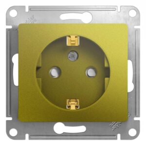 Розетка 1-м СП Glossa 16А IP20 250В с заземл. защ. шторки механизм фисташк. SE GSL001045 оптом купить цена