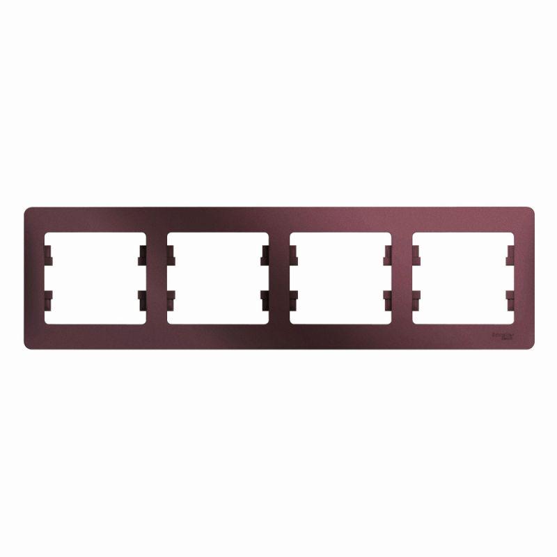 Рамка 4-м Glossa горизонт. баклажан. SE GSL001104 купить оптом выгодно Рамка 4-м Glossa горизонт. баклажан. SE GSL001104 оптом купить цена