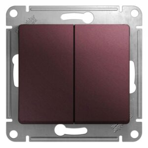 Выключатель 2-кл. СП Glossa 10А IP20 (сх. 5) 10AX механизм баклажан. SE GSL001151 оптом купить цена