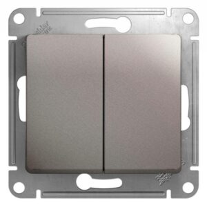 Выключатель 2-кл. СП Glossa 10А IP20 (сх. 5) 10AX механизм платина SE GSL001251 оптом купить цена