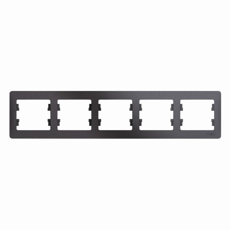 Рамка 5-м Glossa горизонт. графит SE GSL001305 купить оптом выгодно Рамка 5-м Glossa горизонт. графит SE GSL001305 оптом купить цена