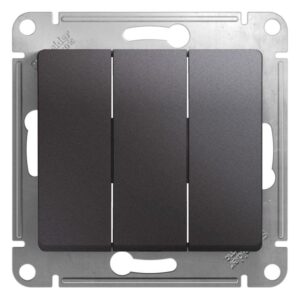 Выключатель 3-кл. СП Glossa 10А IP20 (сх. 3) 10AX механизм графит SE GSL001331 оптом купить цена