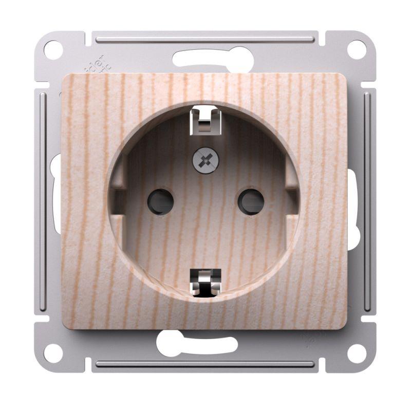 Розетка Glossa 16А заземл. защ. шторки механизм сосна SE GSL001545 купить оптом выгодно Розетка Glossa 16А заземл. защ. шторки механизм сосна SE GSL001545 оптом купить цена