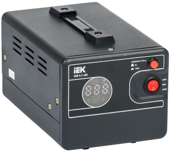 Стабилизатор напряжения 1ф 0.5кВА HUB переносной IEK IVS21-1-D05-13 оптом купить цена