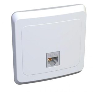 Розетка компьютерная 1-м СП Этюд RJ45 кат.5E бел. SE KOMC-001B оптом купить цена