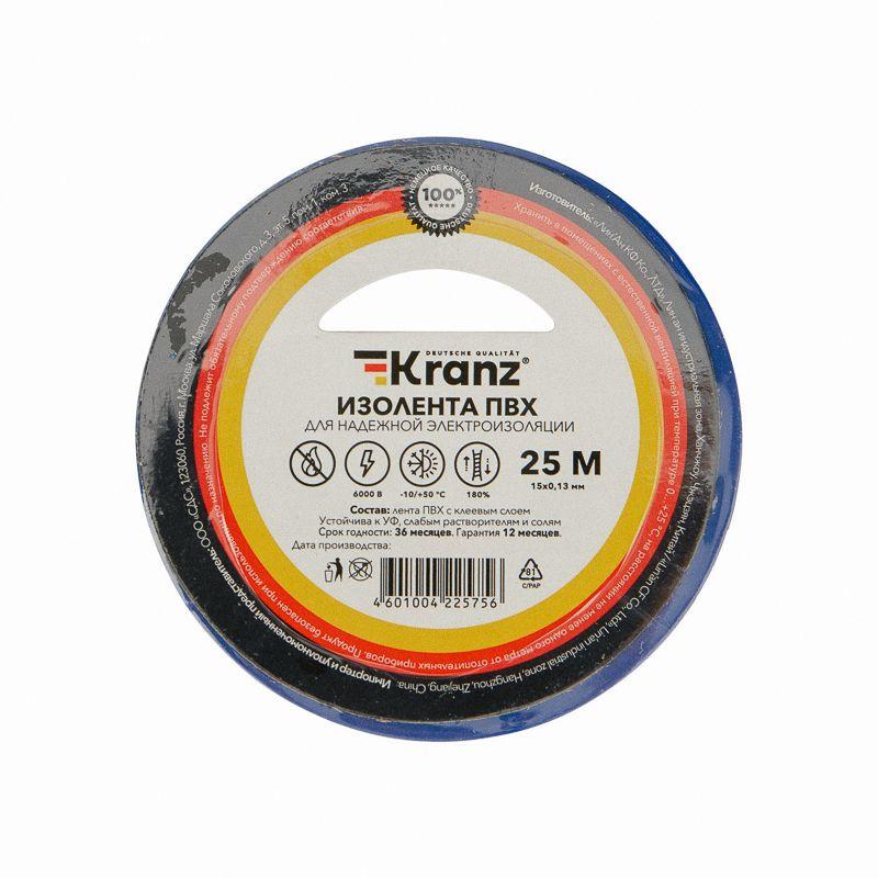 Изолента ПВХ 0.13х15мм 25м син. Kranz KR-09-2105 купить оптом выгодно Изолента ПВХ 0.13х15мм 25м син. Kranz KR-09-2105 оптом купить цена
