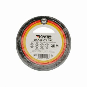 Изолента ПВХ 0.13х19мм 25м сер. Kranz KR-09-2208 оптом купить цена
