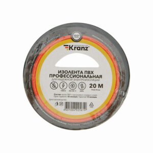 Изолента ПВХ профессиональная 0.18х19мм 20м черн. Kranz KR-09-2806 оптом купить цена