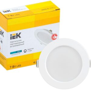 Светильник светодиодный ДВО 1611 7Вт 4000К IP20 круг бел. IEK LDVO0-1611-07-4000-K01 оптом купить цена