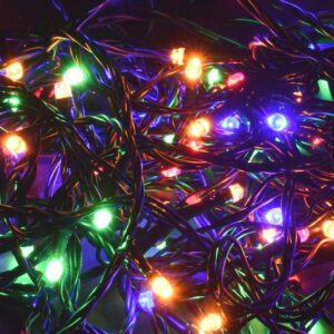 Гирлянда "Нить" 5м 50LED RGB IP20 провод зел. 230В с контроллером 8 режимов IEK LGDB110-3-050-05-G-S-20 оптом купить цена