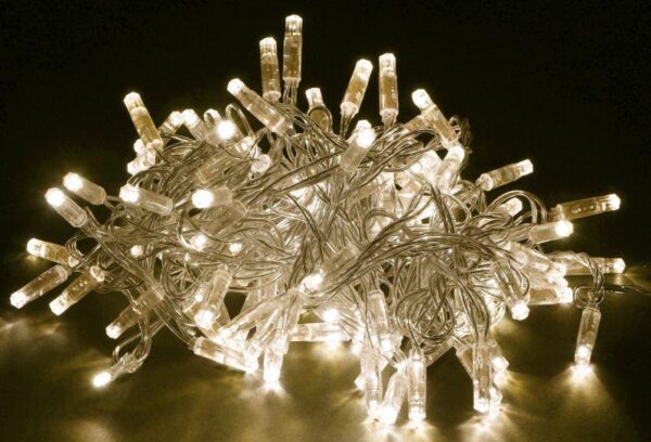 Гирлянда "Нить" 10м 100LED тепл. бел. IP44 провод прозр. 230В с контроллером 8 режимов IEK LGDU111-1-100-10-T-S-44 оптом купить цена
