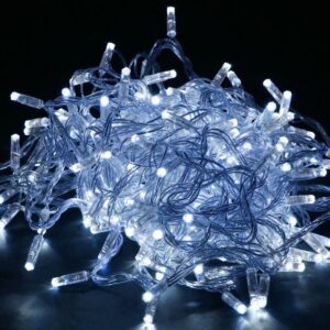 Гирлянда "Нить" 10м 100LED бел. IP44 провод прозр. 230В с контроллером 8 режимов IEK LGDU111-2-100-10-T-S-44 оптом купить цена